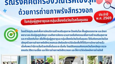 โครงการรณรงค์คัดกรองวัณโรคเชิงรุกด้วยการถ่ายภาพรังสีทรวงอก ในกลุ่มผู้สูงอายุและกลุ่มเสี่ยงต่อวัณโรคในชุมชน ประจำปี พ.ศ. 2569